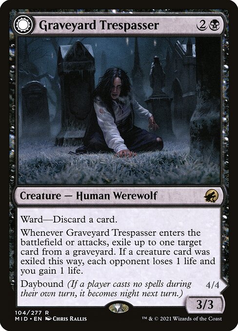 Mid 104 graveyard trespasser